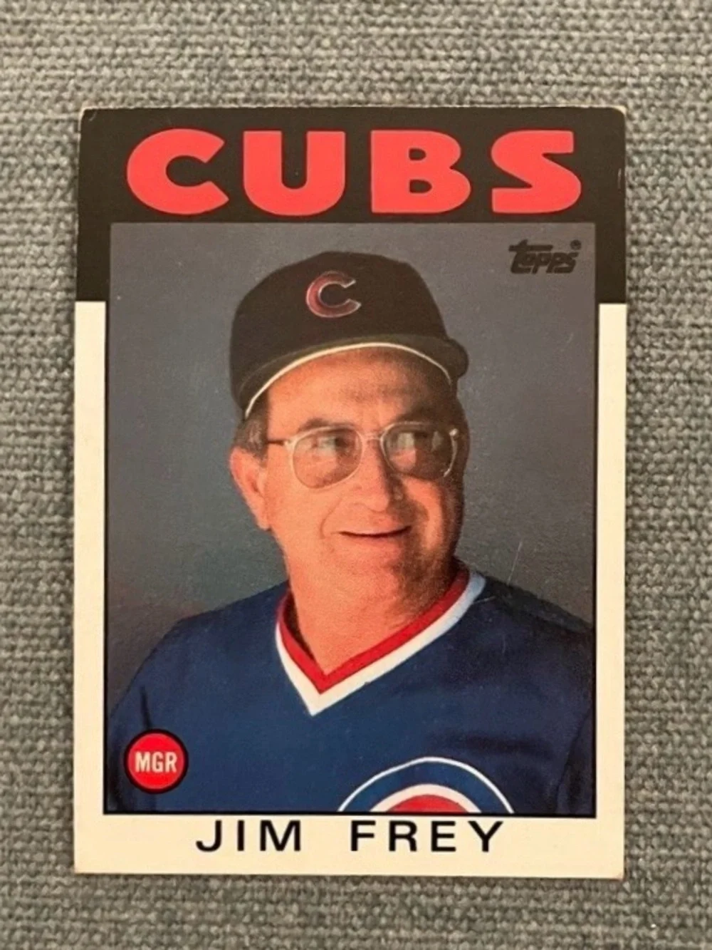1986 Topps Chicago Cubs Baseball Card Trading Card